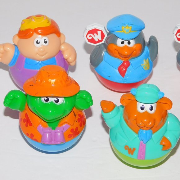 Lot 9 VTG 2003 / 2004 Playskool Hasbro WEEBLES Wobble Figures Animals People - Picture 2 of 9